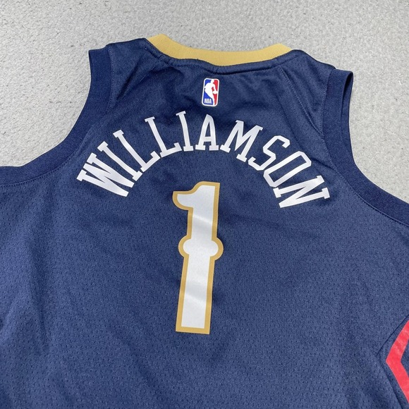 New Orleans Pelicans Jersey Youth Medium NBA Basketball Zion Williamson 1 Nike - Picture 6 of 12